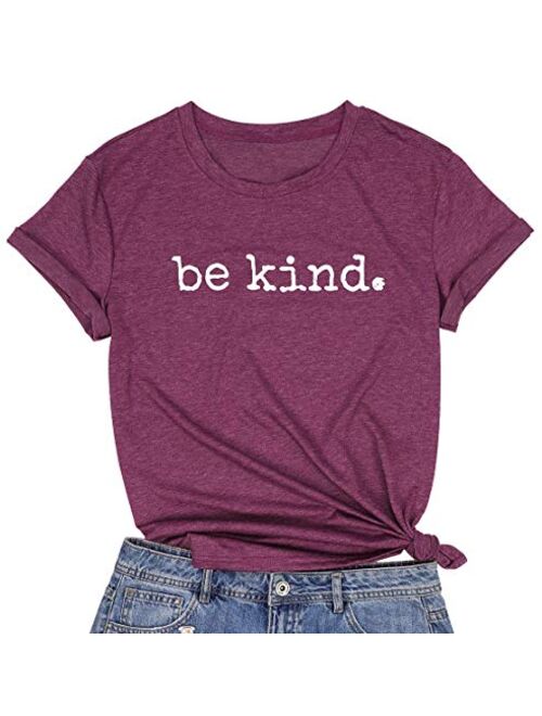 Be Kind Shirts for Women Casual Cute Inspirational Tee Shirts Top with Sayings