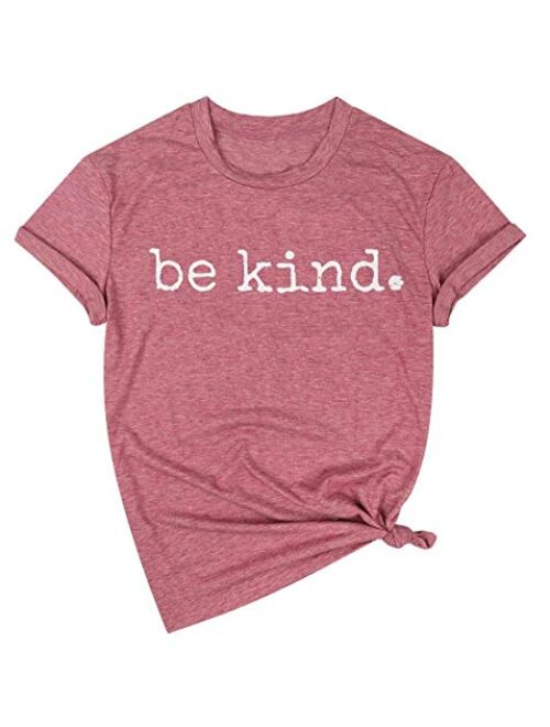 Be Kind Shirts for Women Casual Cute Inspirational Tee Shirts Top with Sayings