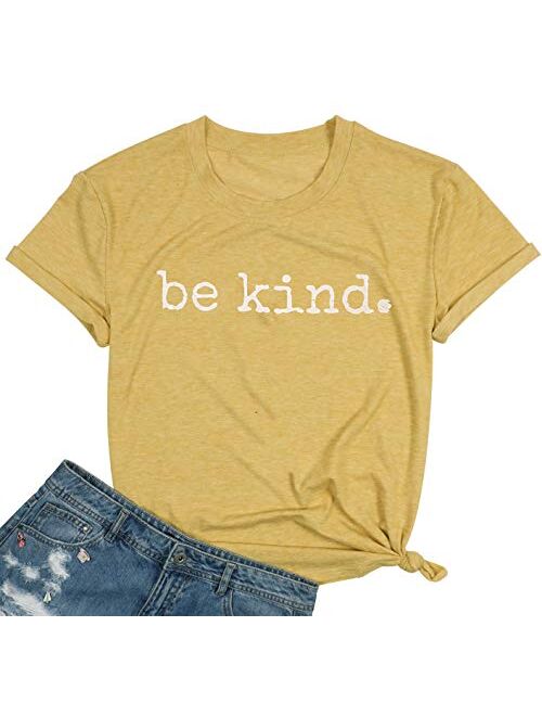 Be Kind Shirts for Women Casual Cute Inspirational Tee Shirts Top with Sayings