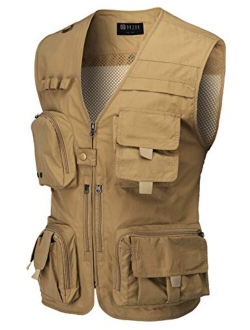 H2H Men's Active Wear Outdoor Vests Work Safari Fishing Travel Utility Summer Vest