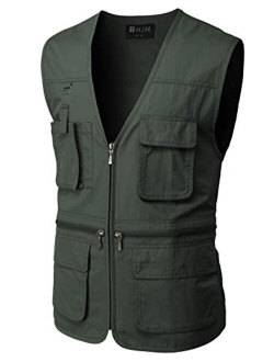 H2H Men's Active Wear Outdoor Vests Work Safari Fishing Travel Utility Summer Vest