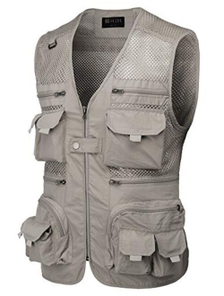 H2H Men's Active Wear Outdoor Vests Work Safari Fishing Travel Utility Summer Vest