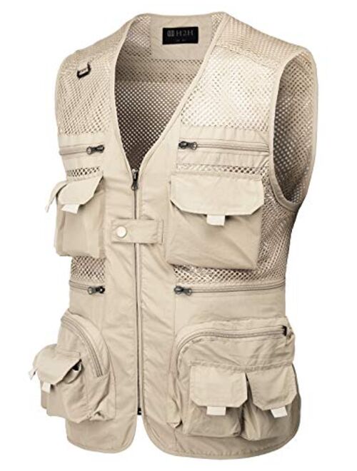 H2H Men's Active Wear Outdoor Vests Work Safari Fishing Travel Utility Summer Vest