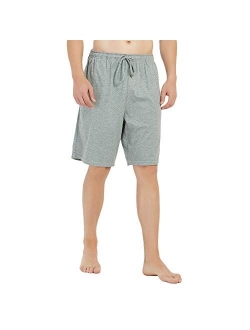 U2SKIIN Mens Cotton Pajama Shorts, Lightweight Lounge Pant with Pockets Soft Sleep Pj Shorts for Men