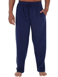 Men's Warm Fleece Pajama Pants, Long Lounge Bottoms