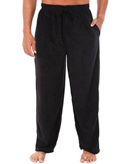 Men's Warm Fleece Pajama Pants, Long Lounge Bottoms