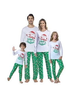 YIJIU Christmas Pajamas Cute Deer Print Long Sleeve Totem PJS Set