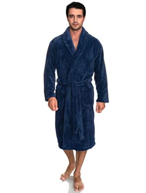 TowelSelections Men's Super Soft Plush Bathrobe Fleece Spa Robe