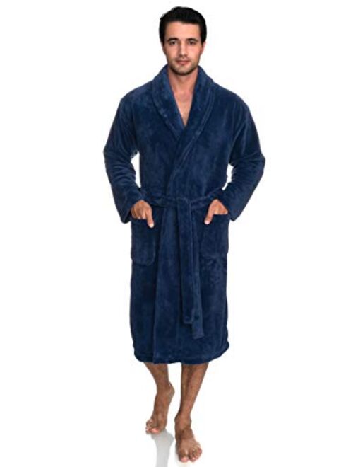 TowelSelections Men's Super Soft Plush Bathrobe Fleece Spa Robe