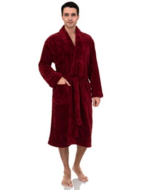 TowelSelections Men's Super Soft Plush Bathrobe Fleece Spa Robe