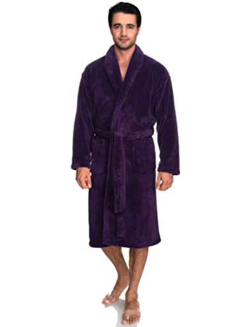 TowelSelections Men's Super Soft Plush Bathrobe Fleece Spa Robe