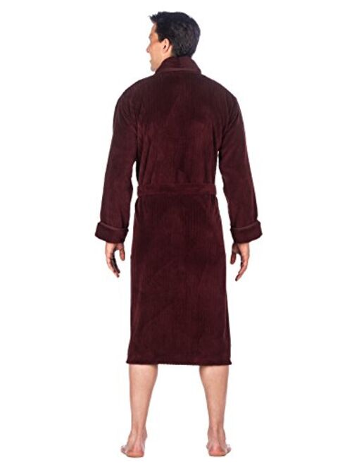 Noble Mount Men's Plush Fleece Robe Bathrobe