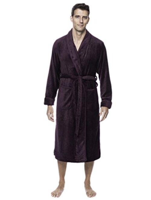 Noble Mount Men's Plush Fleece Robe Bathrobe