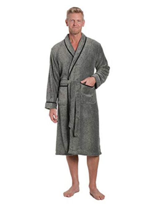 Noble Mount Men's Plush Fleece Robe Bathrobe