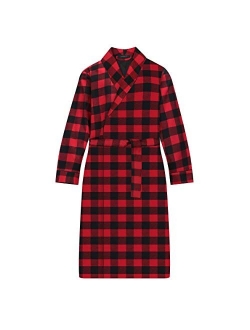 Noble Mount Mens Premium 100% Cotton Flannel Robe