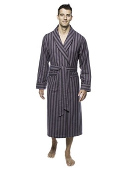 Noble Mount Mens Premium 100% Cotton Flannel Robe