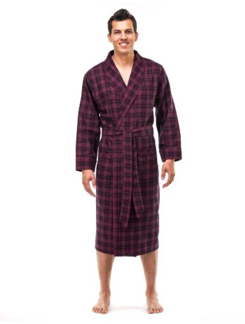 Noble Mount Mens Premium 100% Cotton Flannel Robe