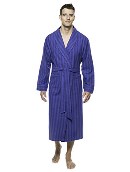 Noble Mount Mens Premium 100% Cotton Flannel Robe