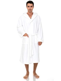 TowelSelections Men's Robe, Plush Fleece Hooded Spa Bathrobe