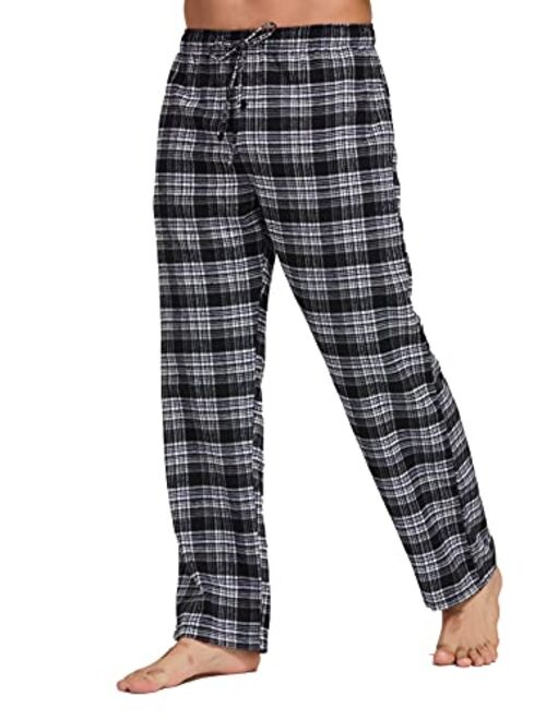 CYZ Men's 100% Cotton Premium Super Soft Flannel Plaid Pajama/Lounge Pants