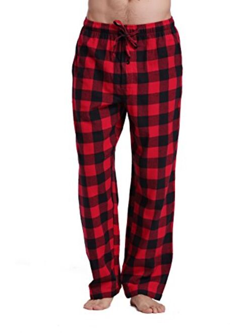 CYZ Men's 100% Cotton Premium Super Soft Flannel Plaid Pajama/Lounge Pants