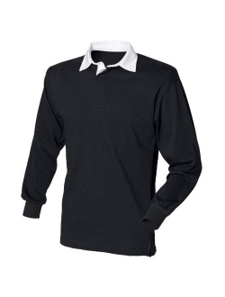 Front Row Long Sleeve Classic Rugby Shirt, 14 Colours, Small to XXL