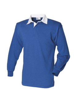 Front Row Long Sleeve Classic Rugby Shirt, 14 Colours, Small to XXL