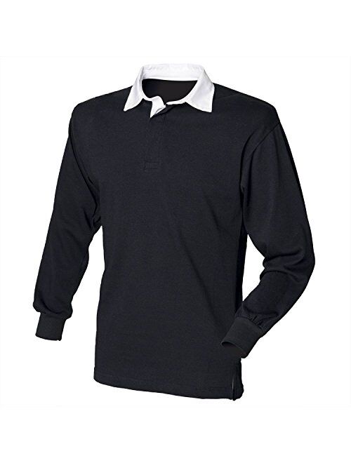 Front Row Long Sleeve Classic Rugby Shirt, 14 Colours, Small to XXL