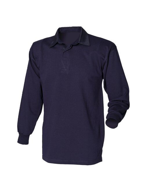 Front Row Long Sleeve Classic Rugby Shirt, 14 Colours, Small to XXL