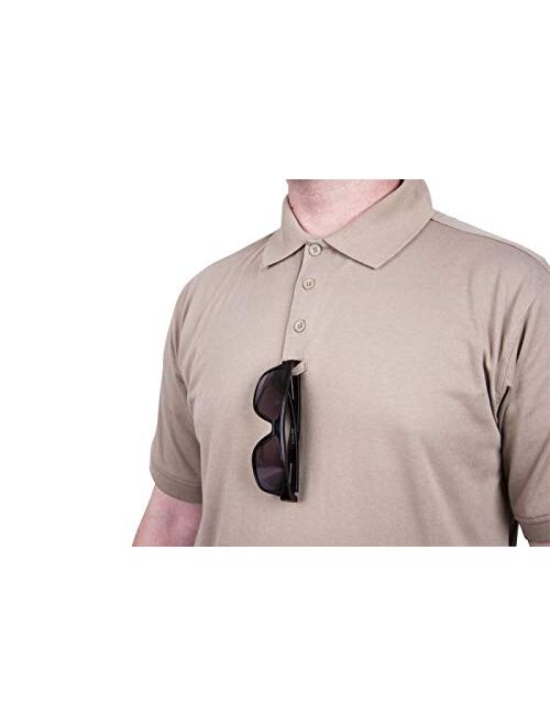 LA Police Gear Men Antiwrinkle Operator Tactical Short Sleeve Polo Shirt