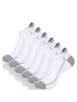 Heatuff Womens Low Cut Ankle Athletic Socks Cushioned Running Performance Breathable Tab Sock 6 Pack