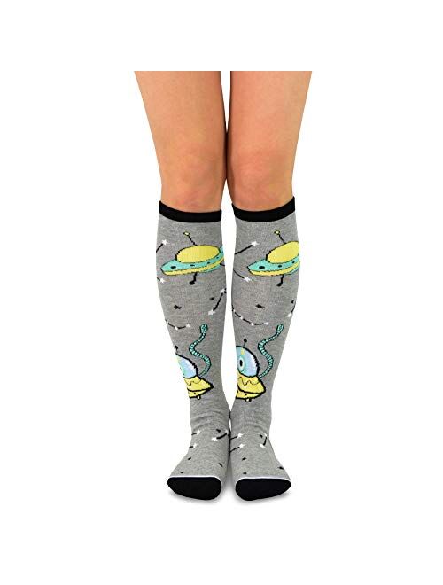 TeeHee Novelty Cotton Knee High Fun Socks 5 or 6 pair for Women