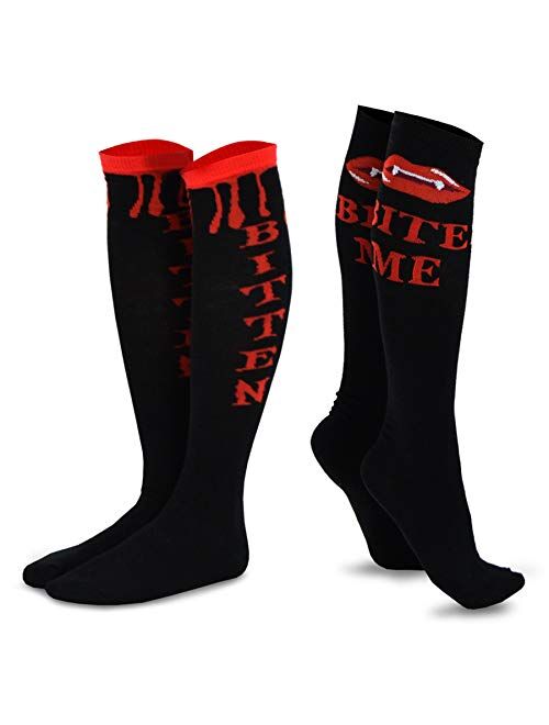 TeeHee Novelty Cotton Knee High Fun Socks 5 or 6 pair for Women