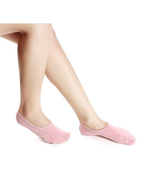 Womens No Show Socks Invisible Hidden Liner Non Slip Low Cut Colorful Cotton Socks