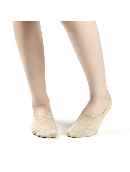 Womens No Show Socks Invisible Hidden Liner Non Slip Low Cut Colorful Cotton Socks