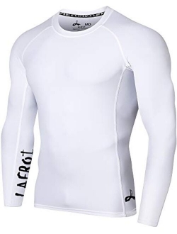 LAFROI Men's Long Sleeve UPF 50+ Baselayer Skins Performance Fit Compression Rash Guard-CLYYB