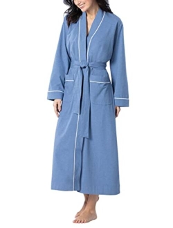 Long Women's Cotton Robes - Soft Robe Womens