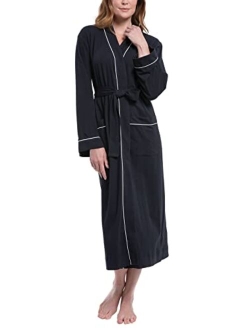 Long Women's Cotton Robes - Soft Robe Womens