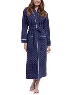 Long Women's Cotton Robes - Soft Robe Womens