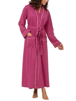 Long Women's Cotton Robes - Soft Robe Womens