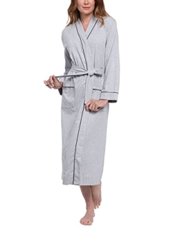 Long Women's Cotton Robes - Soft Robe Womens