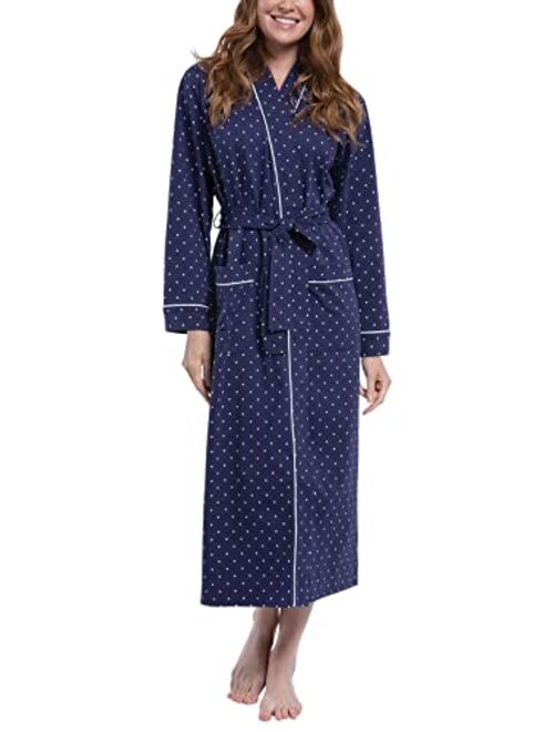 PajamaGram Long Women's Cotton Robes - Soft Robe Womens