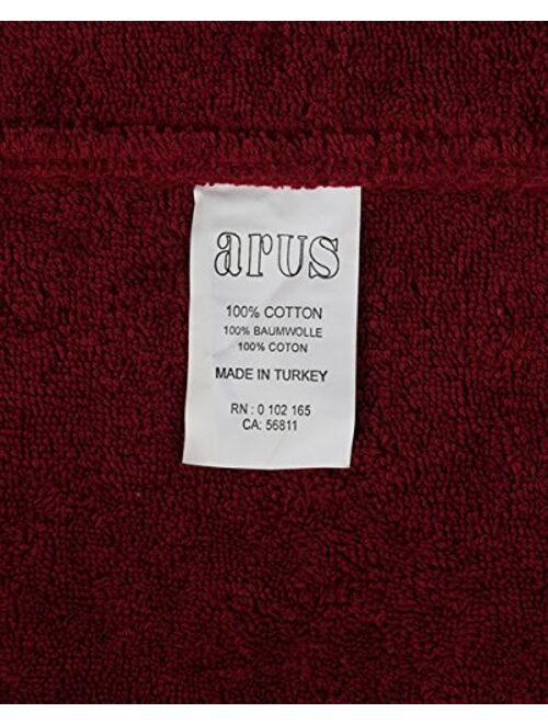 Arus Women's Hooded Classic Bathrobe Turkish Cotton Robe with Full Length Options