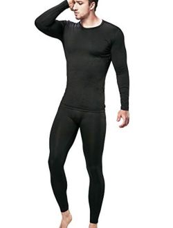 DEVOPS Men's Thermal Underwear Long Johns Set with Fleece Lined