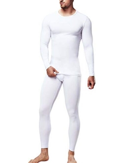 DEVOPS Men's Thermal Underwear Long Johns Set with Fleece Lined