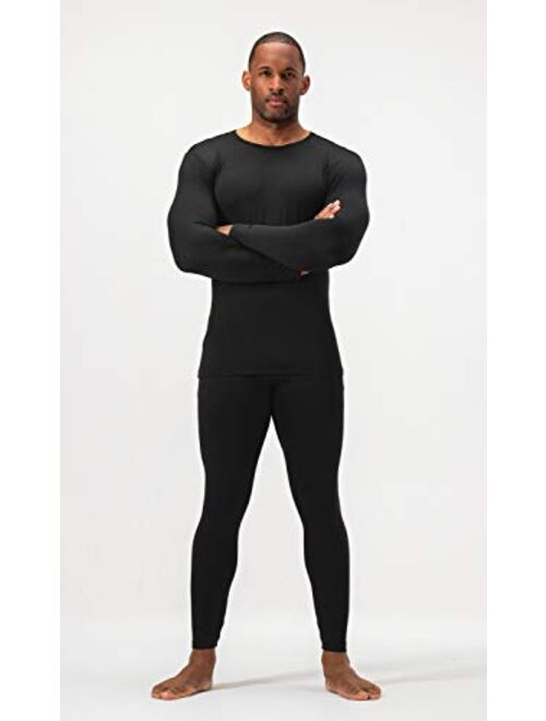 DEVOPS Men's Thermal Underwear Long Johns Set with Fleece Lined