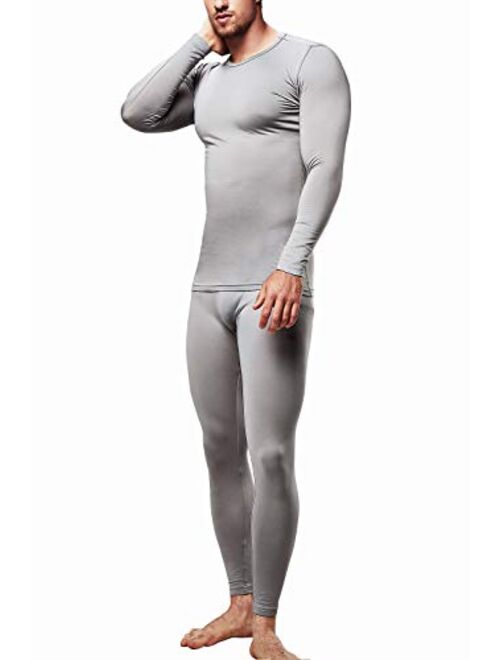 DEVOPS Men's Thermal Underwear Long Johns Set with Fleece Lined