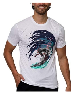 INTO THE AM Men's Graphic Tees - Casual Short Sleeve Plain Crew Neck T-Shirt