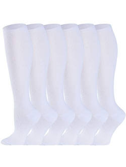 Compression Socks for Women & Men 6 Pairs 15-20 mmHg is Best For Graduated Athletic, Running, Travel, Flight, Nurses