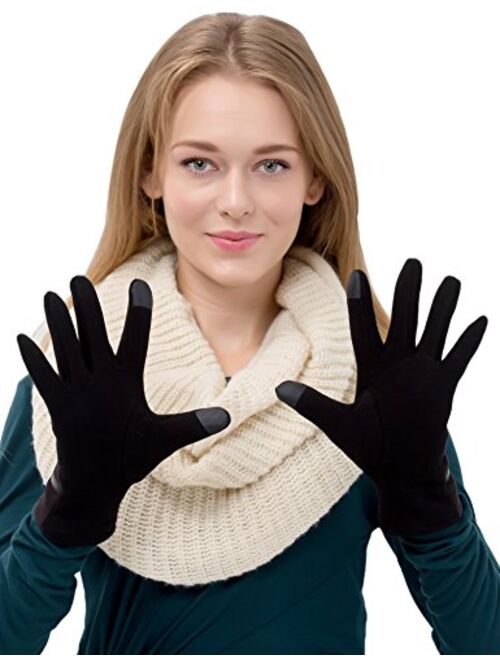 Womens Winter Gloves Fashion Touch Screen Warm Fleece Lined Ladies Cold Weather Gloves